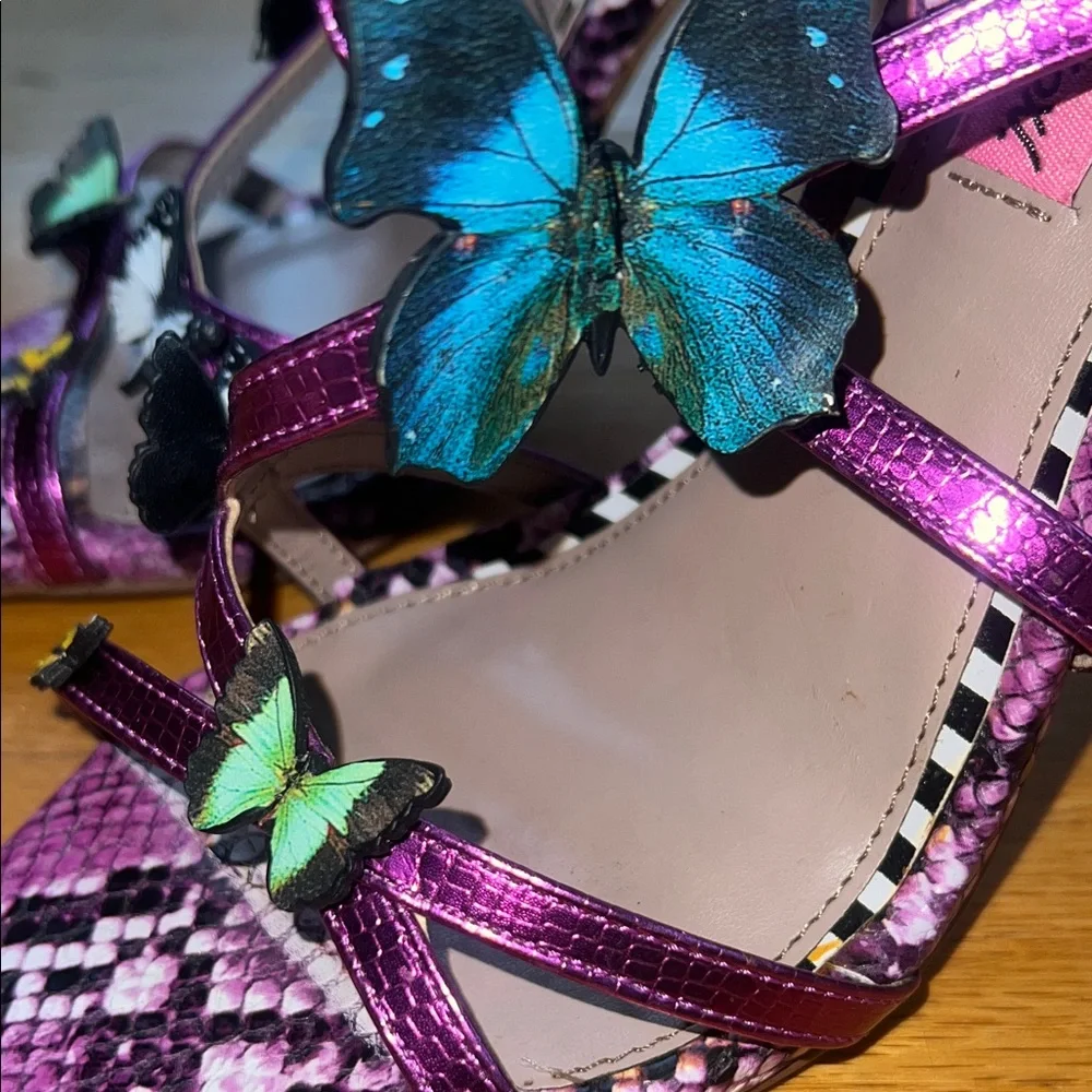 Betsey Johnson Multicolor Butterfly Heels - Picture 2 of 5